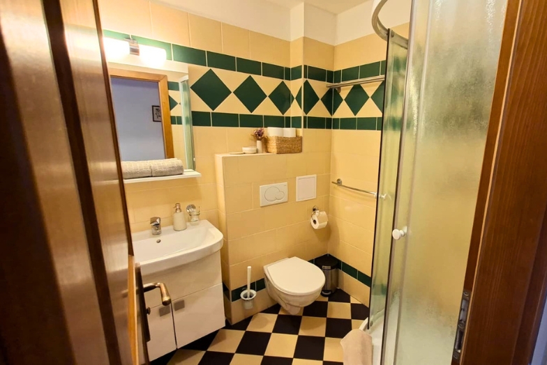 Podkrovní apartmán koupelna